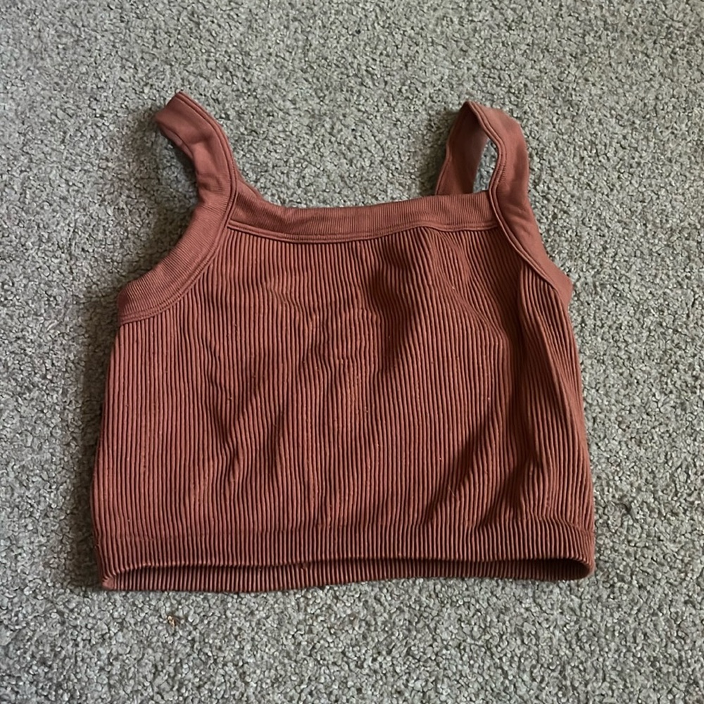 Orange crop top
